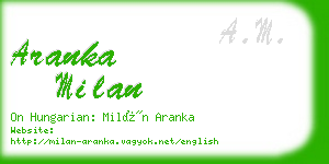 aranka milan business card